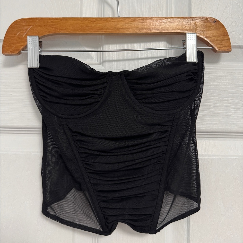 Zara Strapless Corset Top in Black